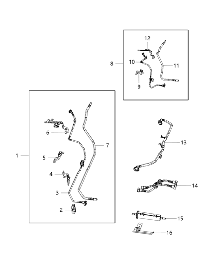 1994 Dodge Shadow Tube Vapor Diagram for 68297646AC