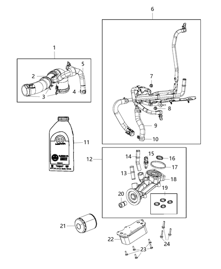 2009 Jeep Patriot Hose Radiator Outlet Diagram for 68184897AC