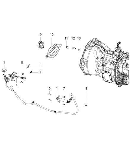 Pin Clutch Pedal Diagram for 52010331AB