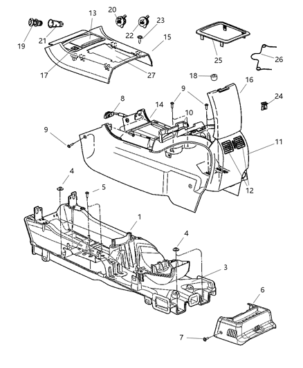 Wiring Console Diagram for 4868977AA