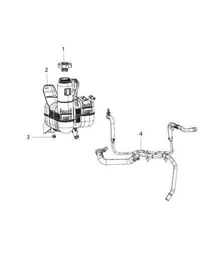Bottle Coolant Recovery Diagram for 68184910AE