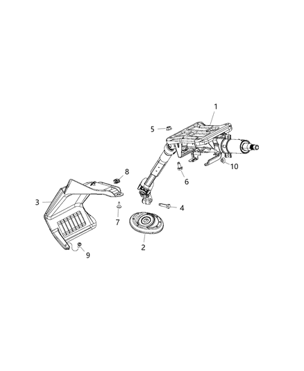 1997 Jeep Cherokee Column Steering Diagram for 1ZP20JXWAA