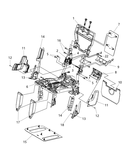 Frame Seat Cushion 40% Includes Motor Diagram for 68028748AA