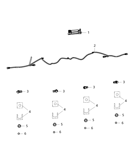 Bracket Parking Assist Diagram for 68240744AA