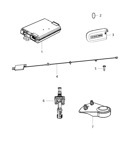 2006 Chrysler Town & Country Receiver Hub Roof Diagram for 68214571AC