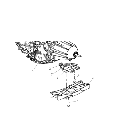 2016 Chrysler Town & Country Mount Transmission Diagram for 4578063AD
