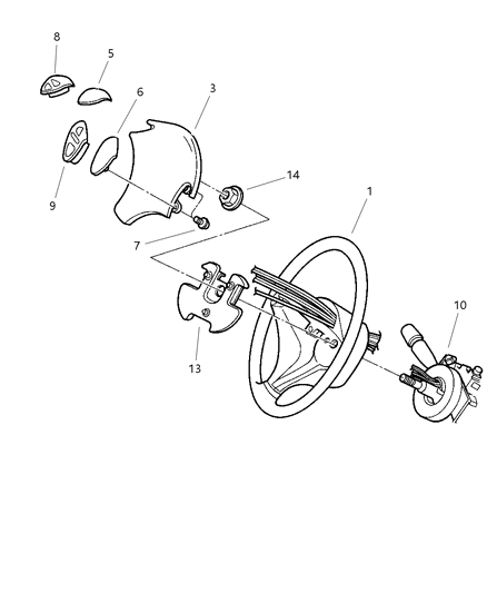 1997 Chrysler Town & Country Clockspring Diagram for 4687630AF