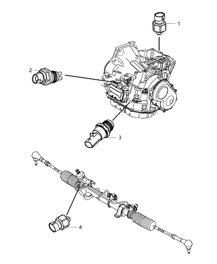 2023 Dodge Durango Sending Unit Oil Pressure Diagram for 5149261AA
