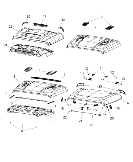 Mucket Fender To Cowl Diagram for 68272212AB