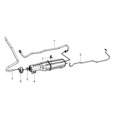 2003 Chrysler Concorde Detector Evaporative System Integrity Module with Canister Diagram for 52855827AA