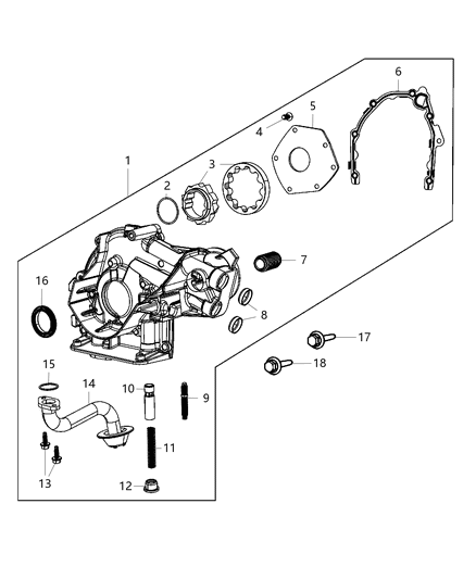 Pump Engine Oil Diagram for 5047363AC