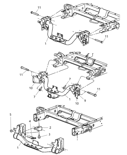 Receiver Kit Trailer Tow Diagram for 52110367AC