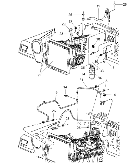 Seal A/C Line Diagram for 5072140AA