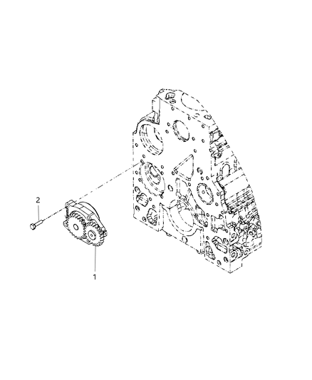 2008 Dodge Sprinter 2500 Pump Engine Oil Diagram for 68067167AA