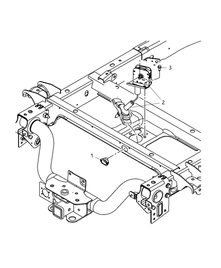 2002 Chrysler Concorde Winch Spare Tire Carrier Diagram for 52014127AA