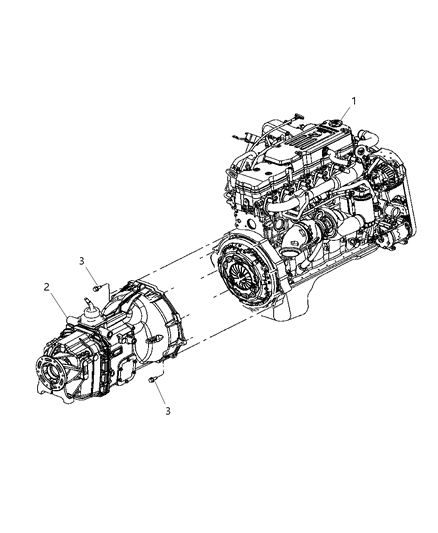 Transmission 6 Speed Diagram for 68104714AA