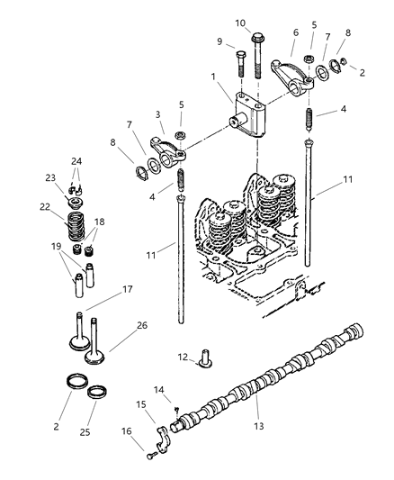 Screw, Hexagon Head Rocker Lever Diagram for 4713986