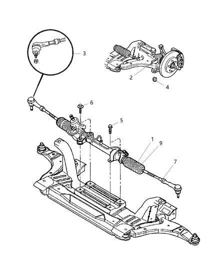 Gear Power Steering Diagram for 5272722AG
