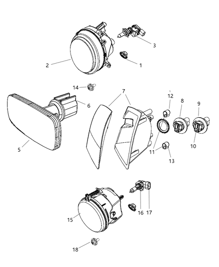Headlamp Diagram for 5303842AD