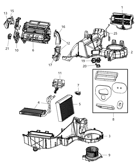 1997 Dodge Grand Caravan Module Power Blower Motor Diagram for 68003999AA