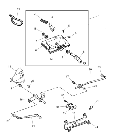 2002 Chrysler Town & Country Fastener Push On Diagram for 53000809