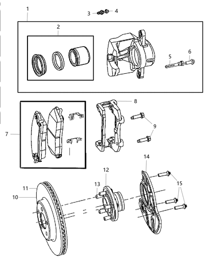 2015 Chrysler Town & Country Rotor Brake Diagram for 4779197AB