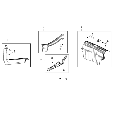 1990 Dodge Ram 50 Trough Wiring Rear Door Left Diagram for 68175149AC