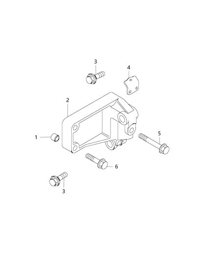 2014 Ram ProMaster 1500 Dowel Diagram for 68117010AA