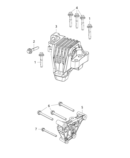 Isolator, Passenger Side Diagram for 68192832AF