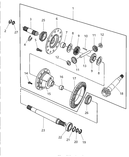 1991 Chrysler Town & Country C - Clip, Half Shaft Retention Diagram for 4593012