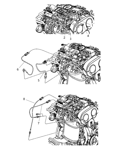 Sensor Exhaust Temperature Diagram for 5149132AA