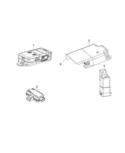 Module Air Bag Control Diagram for 68336643AC