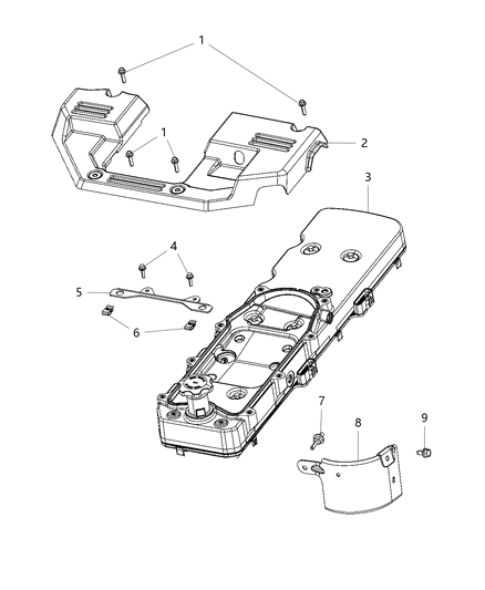 1987 Dodge Ramcharger Cover Engine Diagram for 68358113AA