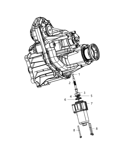 2002 Dodge Ram 3500 Van Worm Shaft Gear Motor Diagram for 68026998AC