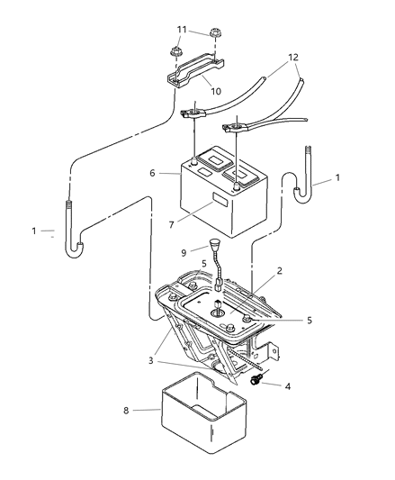 Cover Battery Thermoguard Diagram for 5235267AB
