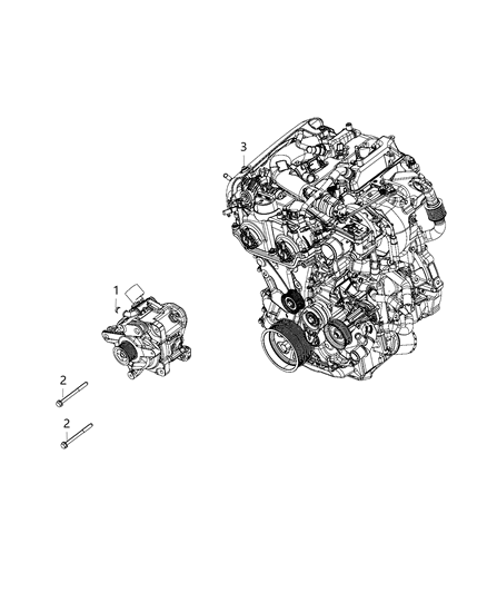 2008 Jeep Compass Generator Kit Engine Diagram for 68432441AB
