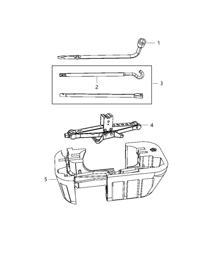 2001 Chrysler Town & Country Support Load Floor Diagram for 4766477AA
