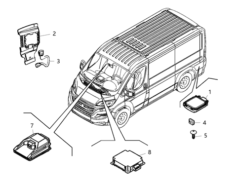 Bracket Blind Spot Module Diagram for 68481894AA