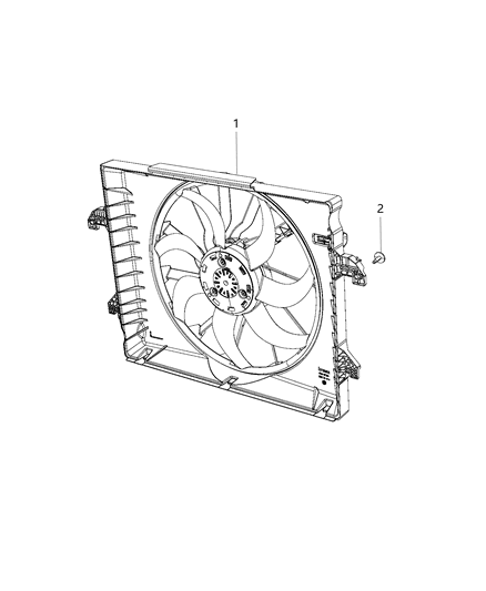 Fan Module Radiator Cooling Diagram for 68268606AB