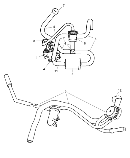 Hose Axle Vent Diagram for 52098655AJ