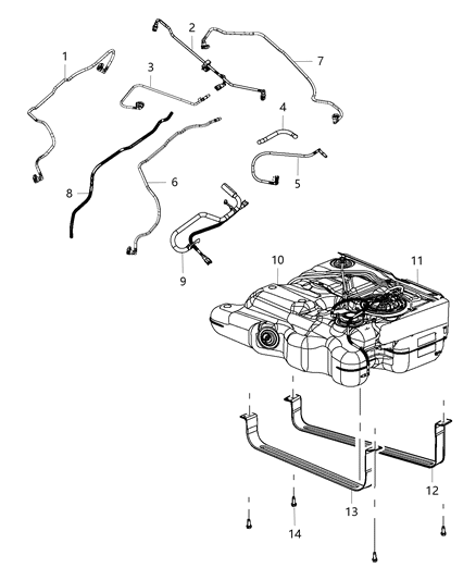 2002 Chrysler 300M Tube Fuel Diagram for 4721756AF