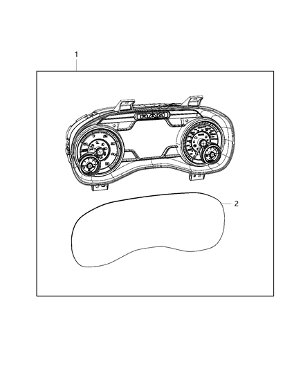 2020 Ram 3500 Cluster Instrument Panel Diagram for 68437727AB