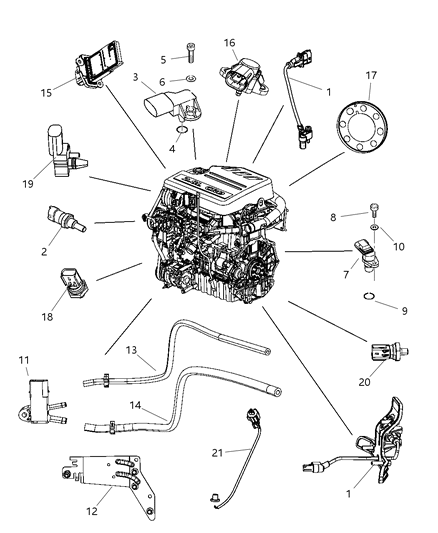 Sensor Fuel/Water Diagram for 5143002AA
