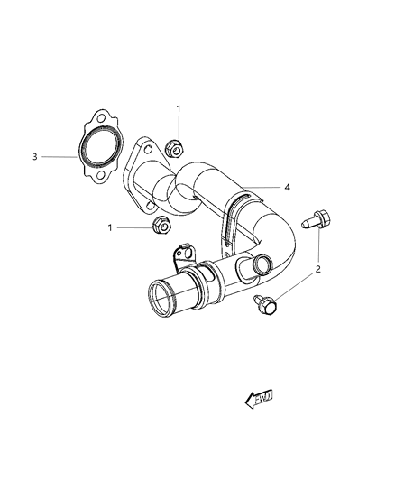 2015 Chrysler 300 Tube Water Inlet Diagram for 5047484AC