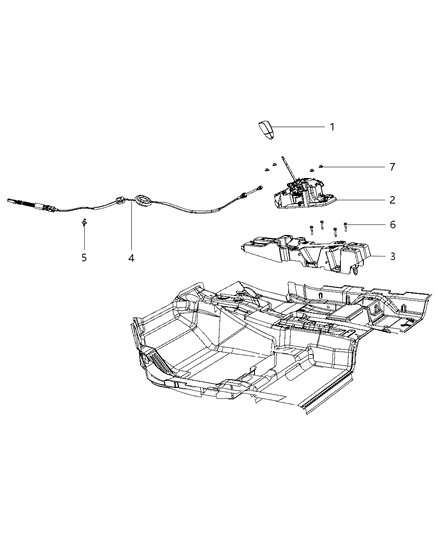 Shifter Transmission Diagram for 4766411AD
