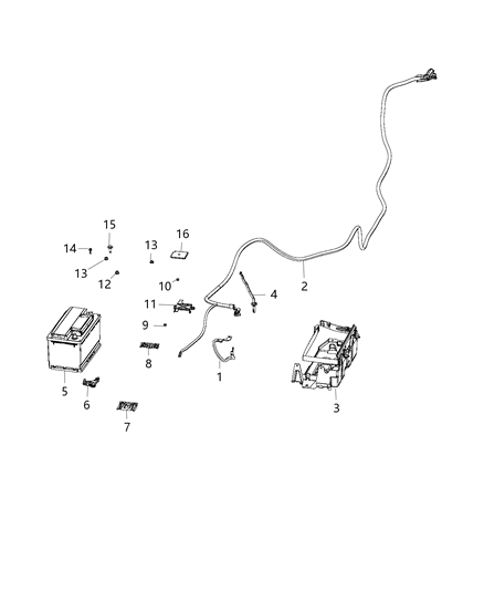 Sensor Battery Sensor Only Diagram for 56029777AB