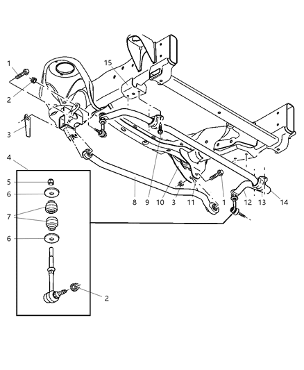 1988 Chrysler Fifth Avenue Nut And Retainer Hexagon Flange Locking M14 X 2.00 Diagram for 6507810AA
