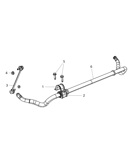 Stabilizer Bar Suspension Diagram for 5151136AB