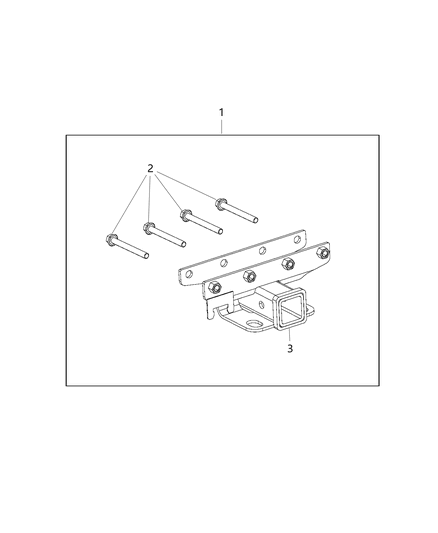 2008 Chrysler Town & Country Hitch Trailer Diagram for 68102272AB
