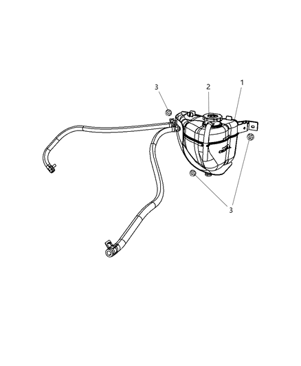 1988 Dodge D250 Bottle Pressurized Coolant Diagram for 55056622AD